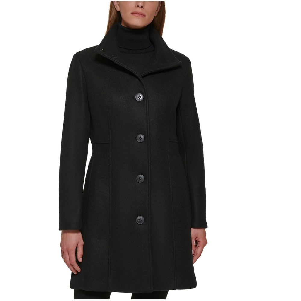NEW | Calvin Klein | Black Walker Coat